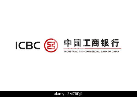Industrial and Commercial Bank of China, Logo, White background Stock Photo
