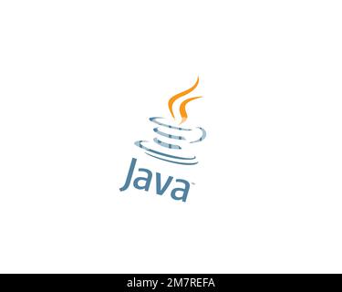 Java programming language, rotated logo, white background Stock Photo ...
