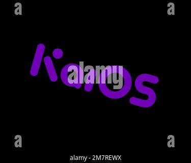 KaiOS, rotated logo, black background Stock Photo - Alamy
