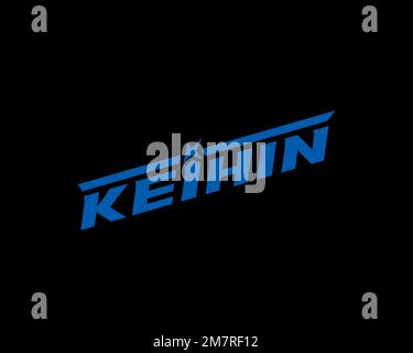 Keihin Corporation, rotated logo, black background Stock Photo