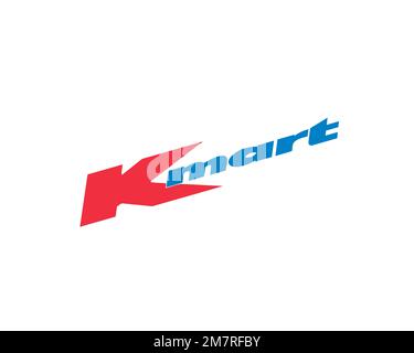 Kmart Australia, Rotated Logo, White Background Stock Photo