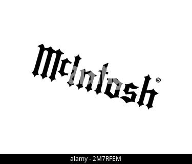 McIntosh Laboratory, rotated logo, white background B Stock Photo