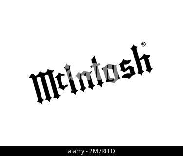 McIntosh Laboratory, rotated logo, white background Stock Photo