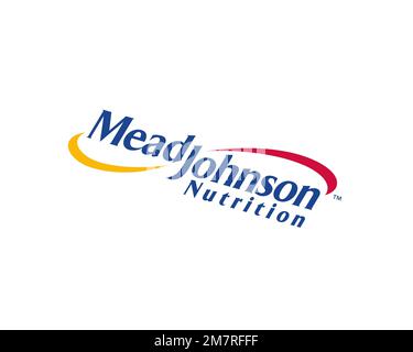 Mead Johnson, rotated logo, white background B Stock Photo