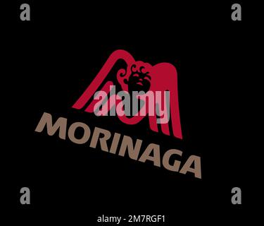 Morinaga & Company, Rotated Logo, Black Background B Stock Photo