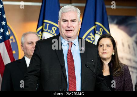 Representative Tom Emmer (R-MN) speaks to media during a press ...