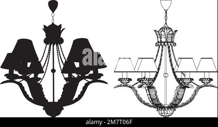 Luster Chandelier Vector Stock Vector