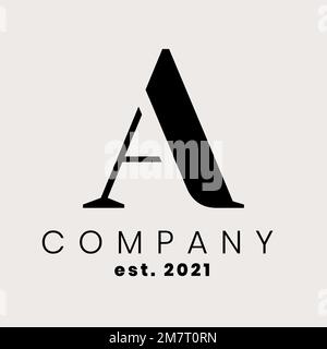 Simple business logo vector with A letter design Stock Vector