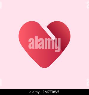 Red business logo vector heart shape icon design Stock Vector
