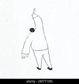 Man drawing vector with minimal design Stock Vector