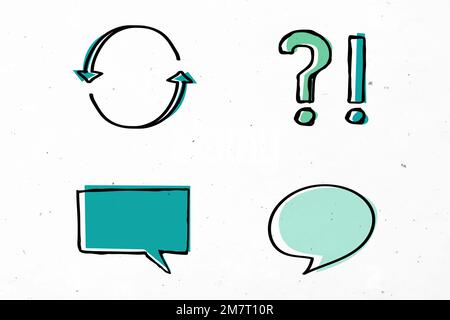 Business speech bubbles vector green collection Stock Vector