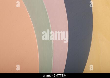 Colorful wooden panels with visible texture, close up Stock Photo