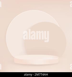 Display podium 3D rendering vector minimal pastel product backdrop Stock Vector