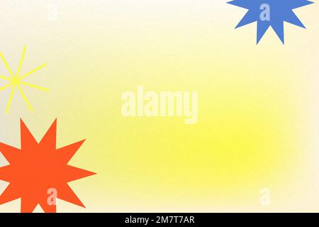 Abstract memphis yellow background vector gradient with geometric shapes Stock Vector