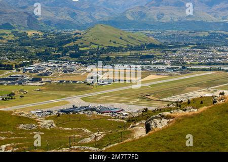 Aerial view of Queenstown airport, New Zealand Stock Photo - Alamy