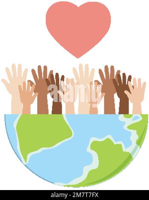 Human hands with different skin colours illustration Stock Vector Image ...