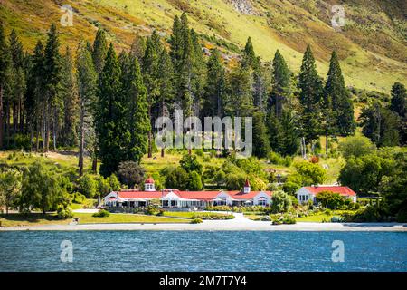 Walter Peak Farm, Lake Wakatipu, Queenstown, New Zealand, Tuesday, December 27, 2022. Stock Photo