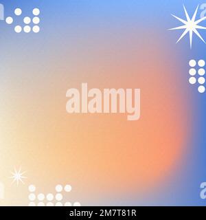 Orange gradient background vector in abstract memphis style with funky border Stock Vector