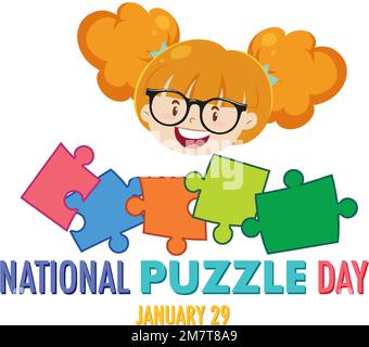 National Puzzle Day Banner illustration Stock Vector Image & Art - Alamy