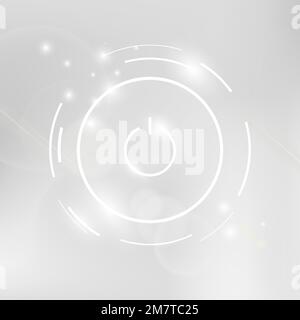 Power button vector white icon Stock Vector