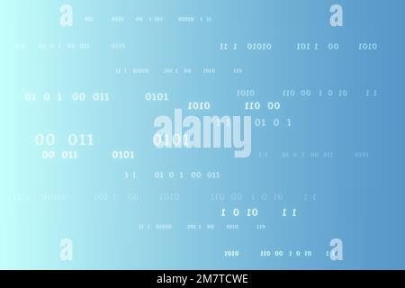 Binary code pattern vector on blue background Stock Vector