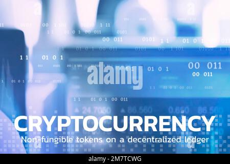 Cryptocurrency financial technology template vector Stock Vector