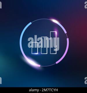 Bar chart icon vector analytics symbol Stock Vector