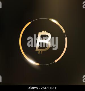 Bitcoin icon vector money currency symbol Stock Vector