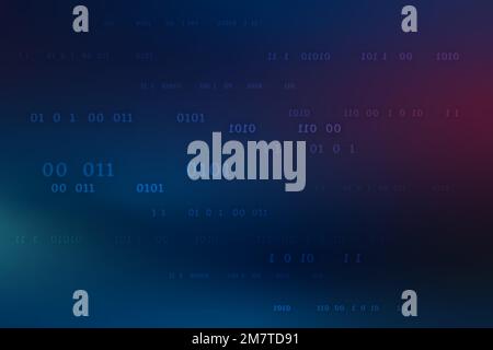 Binary code pattern vector on dark blue background Stock Vector