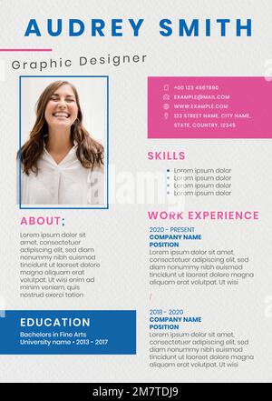 Creative resume editable template vector for job hunt Stock Vector