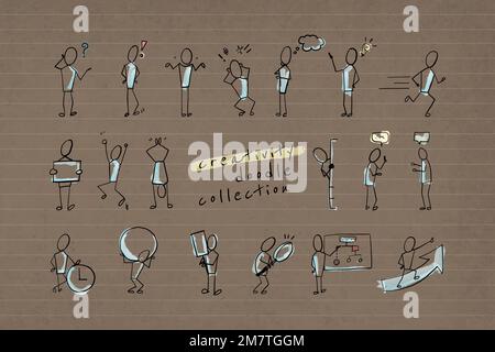 Creativity doodle design collection vector Stock Vector