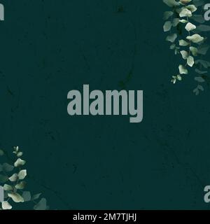 Hand drawn eucalyptus leaf pattern on dark background vector Stock Vector