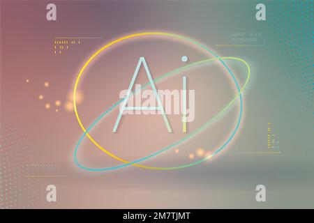 AI futuristic technology background vector Stock Vector