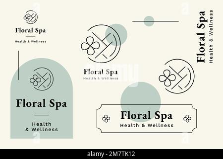 Healthcare center logo template vector set Stock Vector