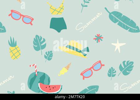 Green fruity summer melon vector Stock Vector