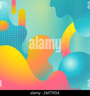 Colorful vibrant summer poster vector Stock Vector