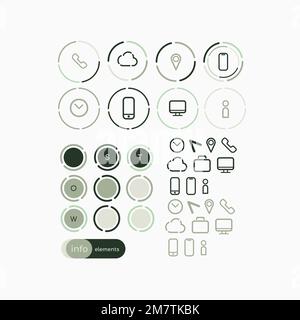 Infographic design elements vector collection Stock Vector