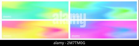 Set of backgrounds with colorful gradations for your branding, covers, invitations, posters and more. Vector illustration. Stock Vector