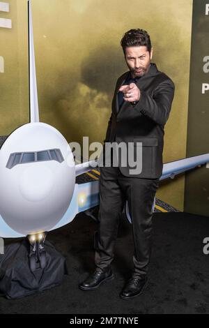 Gerard Butler attends the "Plane" New York premiere at AMC Lincoln