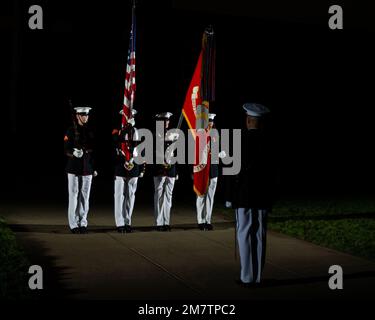 Thomas R Dake The Marine Corps honor guard present the colors during the ...