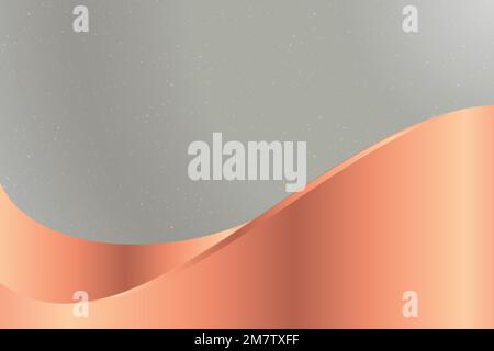 Gray background vector with copper wave Stock Vector