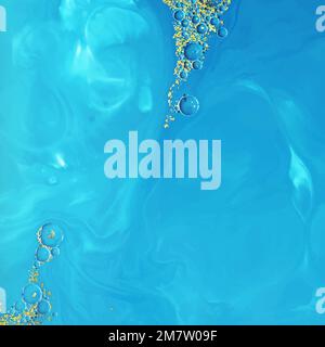 Abstract blue watercolor with gold glitter background vector Stock ...