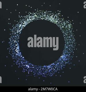 Dusty green circle frame vector Stock Vector