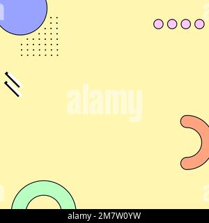 Funky tone Memphis Instagram ad background vector Stock Vector