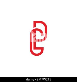 letter pg monoline geometric logo vector Stock Vector