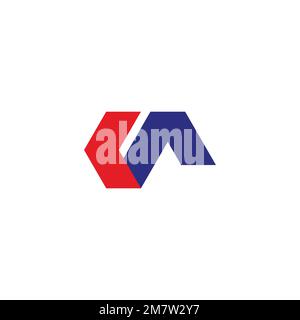 letter ka abstract simple geometric arrow logo vector Stock Vector