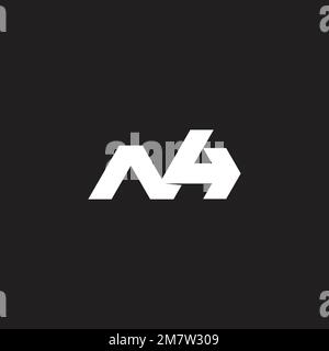 letter n swoosh arrow simple logo vector Stock Vector
