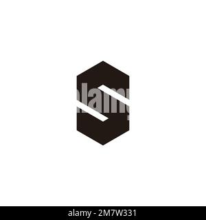 letter s opposite arrow geometric logo vector Stock Vector