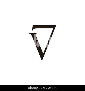 letter v7 simple geometric logo vector Stock Vector