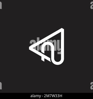 letter n simple geometric triangle arrow logo vector Stock Vector